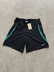 Nike Strike Dri Fit Training Shorts Black / Neptune Green DH8776-015 BNWT XL