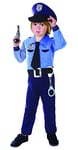 Ciao- Policier Costume déguisement garçon avec Muscles rembourrés Carnaval, Uni, 14799.4-6, Bleu, 4 Anni