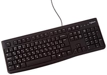 Logitech K120 Clavier sans Fil Business Windows, Plug-and-Play USB, Touches Silencieuses Ultra-Plates, Taille Standard, Etanche, Barre d’Espacement Incurvée, Clavier Russe - Noir