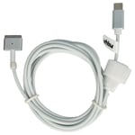 vhbw Câble USB-C vers MagSafe 2 compatible avec Apple MacBook Air 11" (2012 - 2017) ordinateur portable - 170 cm, 65 W, PVC