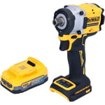 Dcf 922 n Clé à choc sans fil 18 v 406 Nm 1/2'' Brushless + 1x batterie Powerstack 1,7 Ah - sans chargeur - Dewalt