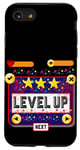 Coque pour iPhone SE (2020) / 7 / 8 Gamer Level Up Jeu vidéo amateur de jeux vidéo rétro