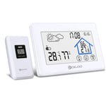 Station Météo avec Capteur lcd Prévisions météo Réveil intérieur extérieur sans fil Thermomètre Hygromètre numérique Température et humidité Jmax