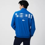 Veste de survêtement homme Lacoste Sport x Novak Djokovic Taille 60 - XL/XXL Bleu/blanc