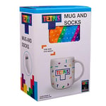 Fizz Creations Tetris Mug & Sock Set Retro Gaming Gift Set. Includes 450ml Capacity Ceramic Mug & One-Size-Fits-All Tetris Socks in Gift Box. Officially Licensed Tetris Merchandise.