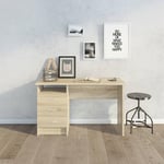 Dmora 8052773719070 linéaire avec trois pratique pour chambre et bureau, 120 x 72 x 51 cm, chêne, Bois, 3 tiroirs