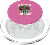 Education is freedom, Knowledge Power, Motivation,Book lover PopSockets PopGrip for MagSafe