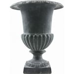 Vase Vasque Jardiniere en Fonte Grise Style Medicis Pot de Fleur 24x24x31cm