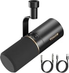 USB/XLR Micro Dynamique, Cardioïde Microphone Pour Podcasting, Gaming, Streaming