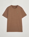 KnowledgeCotton Apparel Loake Badge T-Shirt Brown