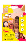 Jovi - PLASTILINA pâte à modeler végétale, 6 x 15 grammes, Couleurs multiculturelles, Grande plasticité, Sans gluten, Idéale pour les enfants à partir de 2 ans (90/6M)