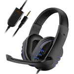 Gamingheadset för PS4 PS5 PC Xbox One, PS4-headset med mikrofon Surround Bass Sound-hörlurar Brusreducering