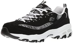 Skechers Womens D Lites Interlude Coated Leather Black Multi Trainers 5.5 UK