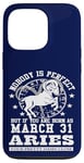 Coque pour iPhone 13 Pro Zodiac Bélier 31 mars Horoscope drôle Fête d'anniversaire