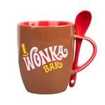 Grupo Erik Willy Wonka Ceramic Mug with Spoon | 38 cl / 380 ml / 12.8 oz | Coffee Mug | Tea Mug | Cool Gifts | Wonka Bar | Willy Wonka & The Chocolate Factory