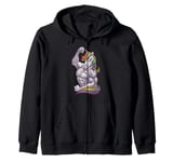 Unicorn Power for a Unicorn lover athlete bodybuilder Zip Hoodie