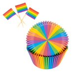 Cacas - Pride muffinsformer med flagg 24 sett