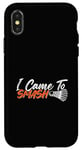 Coque pour iPhone X/XS Jeu d'amour pour joueur de badminton I Came to Smash