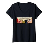 Womens Binge Watching - Women Whispering - TV Series - Comic V-Neck T-Shirt