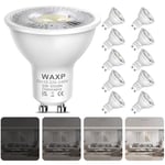 GU10 LED Bulbs Cool White Dimmable 5W, 6500K, 365lm, No Flickering, Energy Saving Led Bulbs, Equivalent 40-50W GU10 Halogen Spotlight Bulbs, 10 Pack