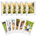 COYMOS 12 Packs Acrylic Fridge Magnetic Picture Frame Magnetic Polaroid Frames for Photos Instax Mini Frame Clear 2.36 x 3.54 Inch