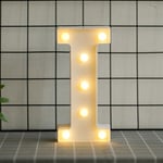 Ugreat - Lettres de l'alphabet à led avec lumière blanche chaude pour décoration d'intérieur, fête, bar, mariage ou festival(I),AAFGVC