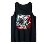 Merry Christmas Festive Slasher Candy Cane Menace Tank Top