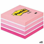 Anteckningsblock Post-it 76 x 76 mm Rosa 450 Blad (12 antal)