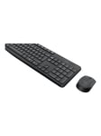Logitech MK235 - keyboard and mouse set - Belgium - Tastatur & Mus sæt - Belgisk - Sort