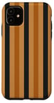 Coque pour iPhone 11 Rayures marron à rayures esthétiques Girly Preppy Tan Stripes