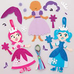 Baker Ross Kits de décorations Princesses des Neige à Assortir (Paquet de 6) - Loisirs créatifs de Noël pour Enfants, Trié