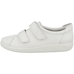 ECCO Women's Soft 2.0 Low-Top Sneakers,Bright White,7.5 UK