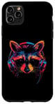 Coque pour iPhone 11 Pro Max Casque d'écoute Raccoon DJ