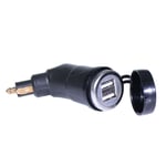 3.3A GPS SatNav Hella DIN Motorcycle Power Adapter Dual USB Charger  Car Supply