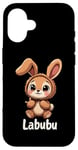 iPhone 16 Labubu Cute Brown Bunny Monster Case