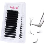 Fadlash Easy Fan Lashes D Curl 0.05 8-14mm Mixed Length Russian Lashes Natural Look Self Fanning Eye Lashes Automatic Blooming Russian Eyelashes Extensions(0.05-D-814)