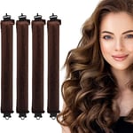 Toaren Set de 4 Pièces Bigoudis Cheveux,Boucle Sans Chaleur,Bigoudis pour dormir avec Crochet,Fer à Friser Sans Chaleur,Bigoudis Cheveux Long de Nuit pour Tous Types Cheveux,Outils Coiffure Bricolage