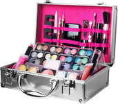 Dawn Till Dusk 54 Pieces Makeup Set with Travel Vanity Box by Envie, Includes -