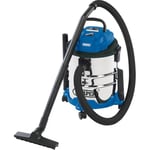 Draper 1250W 20 L Wet and Dry Vaccum Cleaner | 1.5m Flexible Hose and Acessories | 25 l/s Max Airflow | 15 kPa Vacuum Pressure | Home Car Carpet Cleaning | Professional Use | Outdoor | 20515