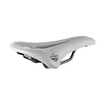 Selle San Marco ALLROAD Supercomfort Racing - Selle pour Vélos Gravel, Bikepacking, E-Bike, Rembourrage en Gel Extra, Rail en Xsilite - Taille L3, Gris Glace