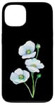 Coque pour iPhone 13 Coquelicot blanc symbole de paix pour jardiniers botanistes fleurs