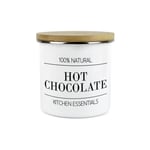 Minimalist Essentials Hot Chocolate Canister - Black & White Kitchen Container