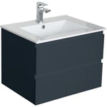 Meuble simple vasque gris anthracite 60cm + vasque