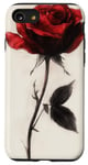 Coque pour iPhone SE (2020) / 7 / 8 Rose Minimalisme Minimalisme Pétales Rose Art Floral