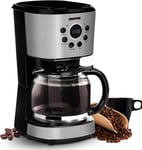 GEEPAS 1.5L Filter Coffee Machine | 900W Programmable Drip Coffee Maker for Ins