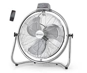 Orbegozo PWM 2147 Ventilateur industriel, 45 cm de diamètre, 3 vitesses de ventilation, télécommande, système anti-basculement, tête oscillante orientable, 130 W, métal