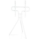 Hama Support TV sur Pied Design Chevalet Garantie 10ans (Trépied TV, téléviseur 75" 94 à 191 cm 40Kg, Hauteur Réglable, Socle TV Chevalet Compact, Support de Sol Compatible VESA) Blanc