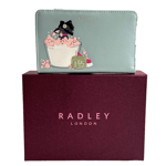 RADLEY Spa Day Green Leather Medium Bifold Purse With Dust Bag Gift Boxed - New