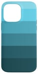 Coque pour iPhone 14 Pro Max Palette de rayures bleu turquoise menthe minimaliste moderne