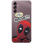 ERT GROUP Coque de téléphone Portable pour Samsung A14 4G/5G Original et sous Licence Officielle Marvel Motif Deadpool 010 Parfaitement adapté à la Forme du téléphone Portable, partiel imprimé